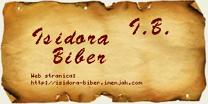 Isidora Biber vizit kartica